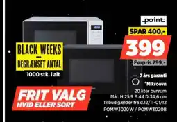 Power Point 7 års garanti "mikroovn tilbud