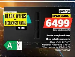Power Gorenje bedste energimærkning! induktionsemhætte tilbud