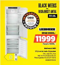 Power BioFresh & WiFi int. køle-/fryseskab tilbud