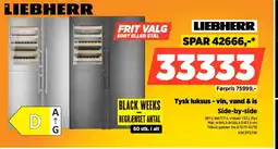 Power LIEBHERR Tysk luksus - vin, vand & is Side-by-side tilbud