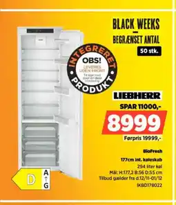 Power LIEBHERR BioFresh int. køleskab tilbud