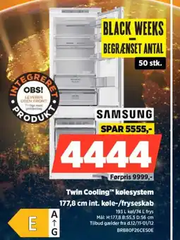 Power SAMSUNG Twin Cooling™ kølesystem int. køle-/fryseskab tilbud