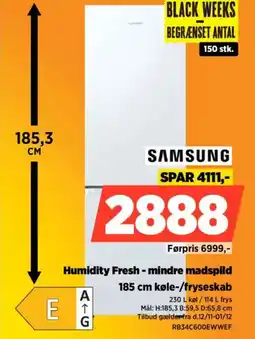 Power SAMSUNG Humidity Fresh - mindre madspild køle-/fryseskab tilbud