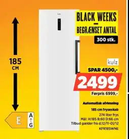 Power Kulz automatisk afrimning fryseskab tilbud