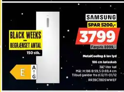 Power SAMSUNG MetalCooling & lav lyd køleskab tilbud
