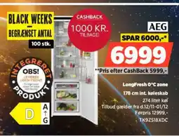 Power AEG LongFresh 0°C zone int. køleskab tilbud