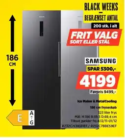 Power SAMSUNG Ice Maker & MetalCooling fryseskab tilbud