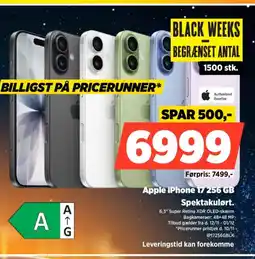 Power Apple iPhone 17 256 GB Spektakulørt. tilbud