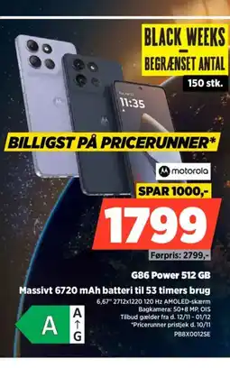 Power G86 Power 512 GB Massivt 6720 mAh batteri til 53 timers brug tilbud
