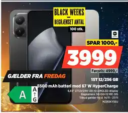 Power 15t 12/256 g 5500 mAh batteri med 67 W HyperCharge tilbud