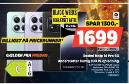 Power Redmi Note 14 Pro 5G Understøtter hurtig 100 W opladning tilbud