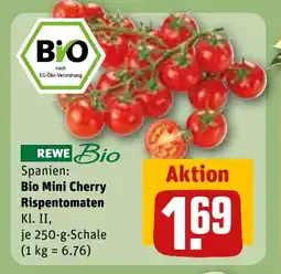 REWE DE REWE Bio Spanien: Bio Mini Cherry Rispentomaten tilbud