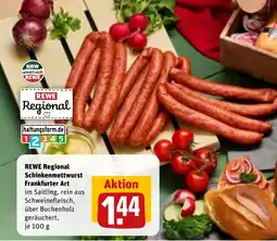 REWE DE REWE Regional Schinkenmettwurst Frankfurter Art tilbud