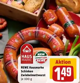 REWE DE REWE Hausmarke Schinken Zwiebelmettwurst tilbud
