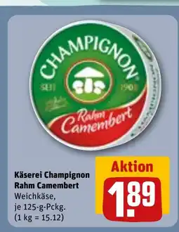 REWE DE Käserei Champignon Rahm Camembert tilbud