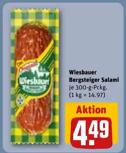 REWE DE Wiesbauer Bergsteiger Salami tilbud
