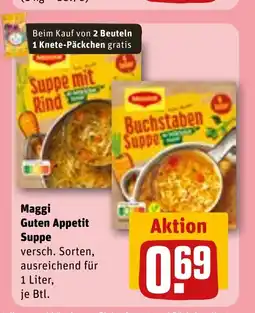 REWE DE Maggi Guten Appetit Suppe versch. Sorten, ausreichend für tilbud