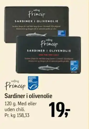 Føtex Salling Princip Sardiner i olivenolie tilbud