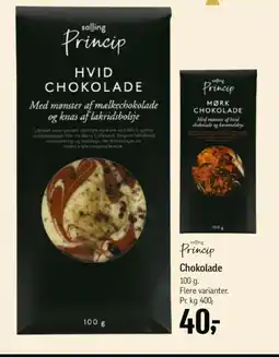 Føtex Salling Princip Chokolade tilbud