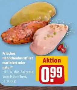 REWE DE Frisches Hähnchenbrustfilet mariniert oder natur tilbud