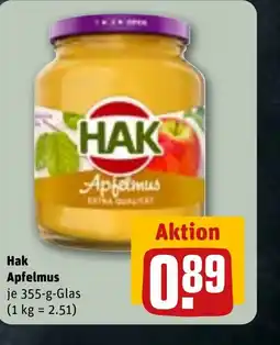 REWE DE Hak Apfelmus tilbud