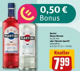 REWE DE Martini Bianco Wermut oder Vibrante Aperitif tilbud