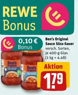 REWE DE Ben's Original Sauce Süss-Sauer tilbud