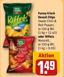REWE DE Funny-frisch Kessel Chips oder Riffels tilbud