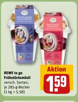 REWE DE REWE to go Frühstücksmüsli tilbud