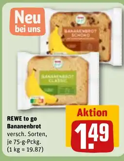 REWE DE REWE to go Bananenbrot tilbud