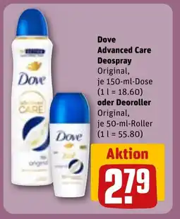 REWE DE Dove Advanced Care Deospra oder Deoroller tilbud