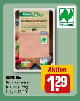 REWE DE REWE Bio Schinkenwurst tilbud