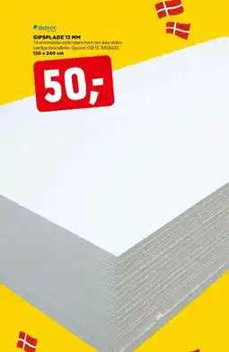 jem & fix Gipsplade 13 mm tilbud