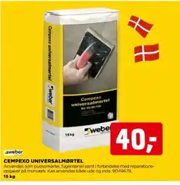 jem & fix Cempexo universalmørtel tilbud