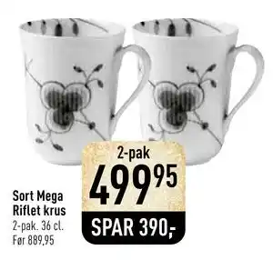 Sort Mega Riflet krus, DKK 499.95