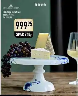 Imerco Blå Mega Riflet fad, DKK 999.95 tilbud