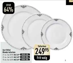 Imerco Sort Riflet Blonde tallerken, DKK 249.95 tilbud