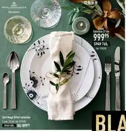 Imerco Sort Mega Riflet tallerken, DKK 899.95 tilbud