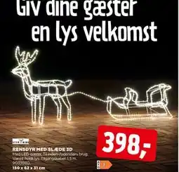jem & fix RENSDYR MED SLÆDE 3D, DKK 398 tilbud