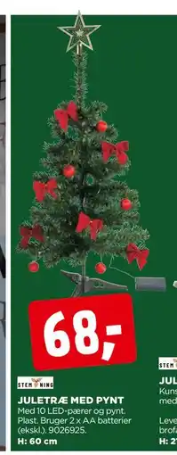 jem & fix JULETRÆ MED PYNT, DKK 68 tilbud