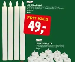 jem & fix LED-STEARINLYS, DKK 49 tilbud