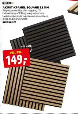 jem & fix AKUSTIKPANEL SQUARE 22 MM, DKK 149 tilbud