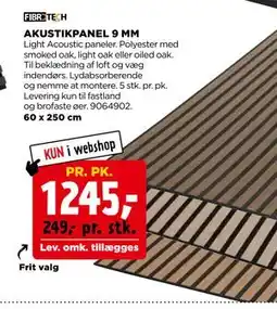 jem & fix AKUSTIKPANEL 9 MM, DKK 1245 tilbud