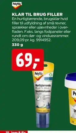 jem & fix KLAR TIL BRUG FILLER, DKK 69 tilbud