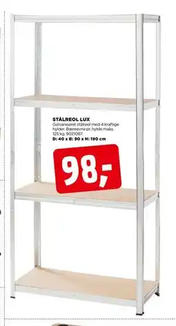 jem & fix STÅLREOL LUX, DKK 98 tilbud