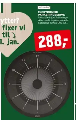 jem & fix ELEKTRONISK PARKERINGSSKIVE, DKK 288 tilbud