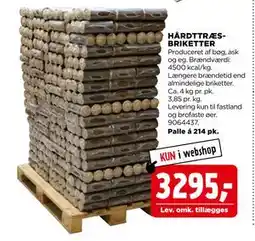 jem & fix HÅRDTTRÆSBRIKETTER, DKK 3295 tilbud