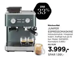 Salling JUNIPER ESPRESSOMASKINE, DKK 3999 tilbud