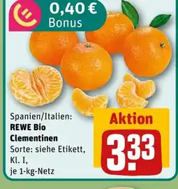 REWE DE REWE Bio Clementinen tilbud