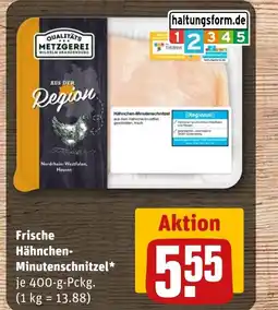 REWE DE Frische Hähnchen- Minutenschnitzel tilbud